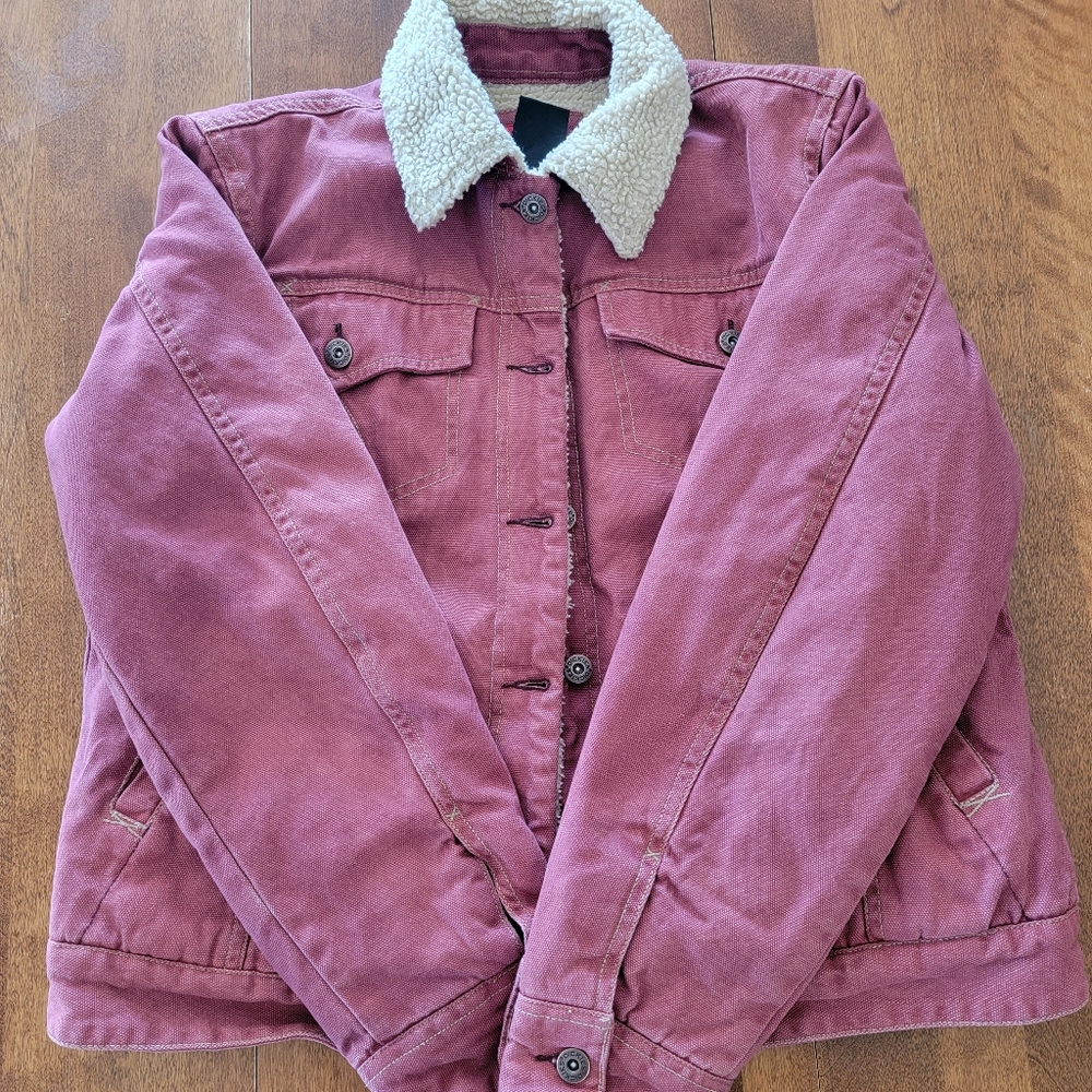Dickies Pink Carhartt Type Coat Sherpa Lining